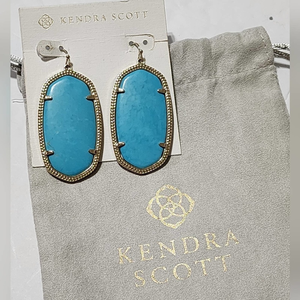 Kendra Scott Turquoise and gold‎ GP vintage Danielle